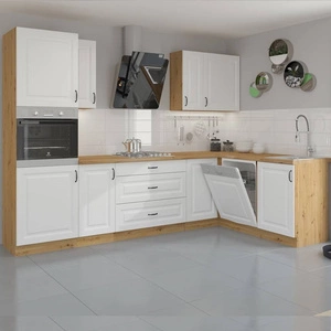 Sada rohového kuchyňského nábytku Scandi 285x170 cm ideální pro interiéry ve skandinávském klasickém i moderním stylu