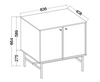 Komoda Kioto III 84 cm černá grafitová minimalistický design dokonalý návrh komody do ložnice nebo obývacího pokoje zlaté úchyty