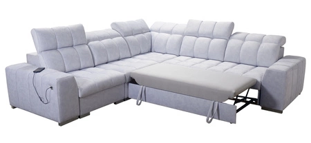 Rohová sedací souprava s funkcí spaní Luigi III námořnická modř pravá pohodlná rohová sedací souprava do obývacího pokoje ideální pro každodenní relaxaci