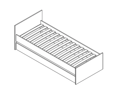 Jednoduchá postel 80x200 cm pudrově růžová pohodlná a praktická postel do dívčího pokoje s vysokým čelem
