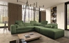 Rohová sedací souprava s funkcí spaní Viano IX zelená pravostranná stylová rohová sedací souprava s kontejnery na lůžkoviny ideální kus nábytku do velkého obývacího pokoje