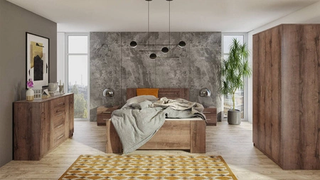 Zásuvková komoda Rico 120 cm dub klášter funkční nábytek v nadčasovém designu ideální do ložnice nebo obývacího pokoje