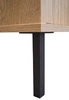Zásuvková komoda Osaka 149 cm dub evoke / černá minimalistický design ideální pro obývací pokoje a ložnice vkusné drážkované čelo