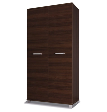 Šatní skříň Maximus 100 cm kaštan wenge moderní designový nábytek vysoce kvalitní zpracování hrany skříně zakončené speciální dýhou