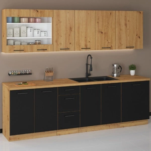 Sada kuchyňského nábytku Monza 260 cm jedinečný styl skříněk se hodí do kuchyně zařízené v jakémkoli stylu