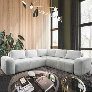 Bovec III rohová rozkládací pohovka s funkcí spaní ecru pravá extrémně stylová rohová rozkládací pohovka ideální pro prostorný obývací pokoj