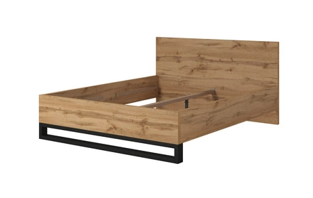 Postel Halle S 160x200 dub wotan stylový design stabilní postel do ložnice se zajímavým designem univerzální barvy