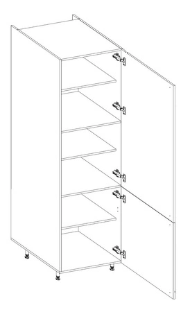 Kuchyňský příspěvek Silver 60 DK-210 2F skříň odolná proti páře vysoké teplotě a rozlité kapalině
