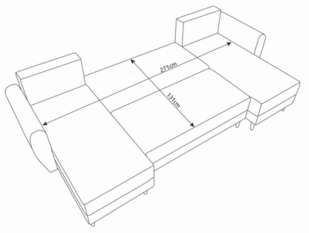 Rohová sedací souprava s funkcí spaní Rovigo U krémová elegantní rohová sedací souprava ve skandinávském tvaru se zaručeným komfortem velký prostor na lůžkoviny