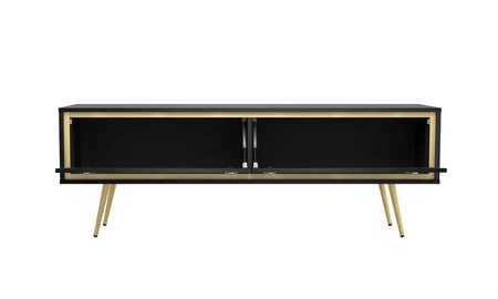 RTV skříňka Nevea 150 cm béžová elegantní skříňka ve výrazných barvách originální dekorace každého interiéru stabilní zlaté nohy