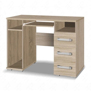 Psací stůl se zásuvkami Maximus 100 cm dub sonoma světlý moderní design nábytku Hrany psacího stolu jsou opatřeny speciální dýhou