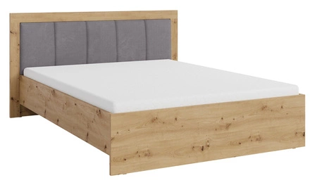 Caspe postel 160x200 cm dub artisan s boxem ideální postel do ložnice s částečně čalouněným čelem