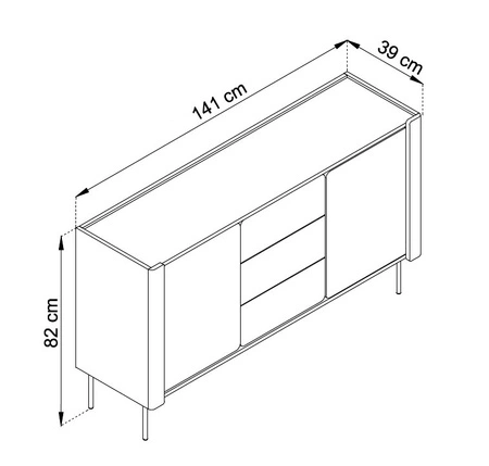 Stylová obývací stěna Tantuni ořech / béžová se zaoblenými předními hranami trendy barvy