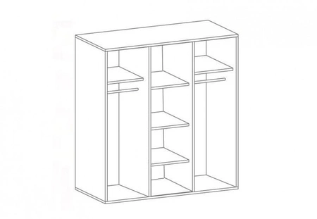 Šatní skříň Maximus 150 cm dub catania moderní designový nábytek vysoce kvalitní zpracování hrany skříně zakončené speciální dýhou