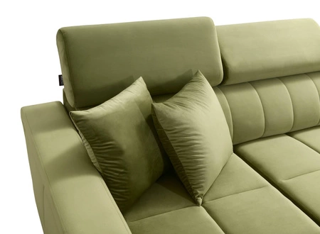 Pohovka s funkcí spaní Nausa šedá nastavitelné opěrky hlavy odolné proti prošití a poškrábání pohodlné při relaxaci