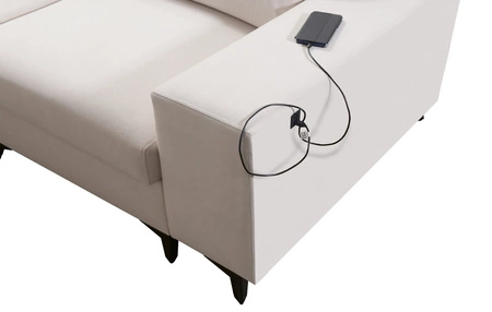 Kelly Elegantní rozkládací pohovka hnědá levá strana opletená pohodlná a funkční rohová rozkládací pohovka do obývacího pokoje