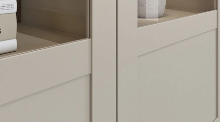 Komoda Evora 160 cm béžová / dub dunin funkční ideální pro moderní klasické a skandinávské interiéry