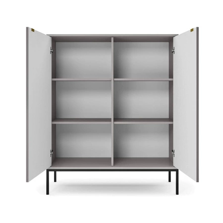 Šedá komoda Lovro 104 cm moderní design potěší milovníky osobitých interiérů