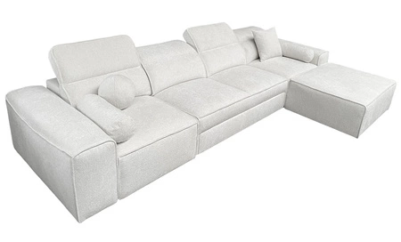 Rohová sedací souprava s funkcí spaní Viano XII šedý jasan pravá rohová sedací souprava zajímavého tvaru nastavitelné opěrky hlavy dekorativní polštáře