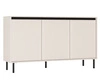 Komoda Osaka 149 cm béžová / černá minimalistický design ideální do obývacího pokoje a ložnice vkusné drážkované čelo