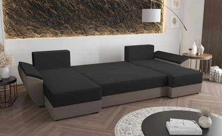 Rohová sedací souprava s funkcí spaní Fogu U II indická růžová pohodlná rohová sedací souprava s pohodlnými područkami zajímavý design kontejner na lůžkoviny