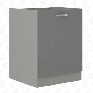 Kuchyňská stojanová skříň s policí Grey 60 D 1F BB skříňka odolná proti páře vysoké teplotě a rozlité tekutině