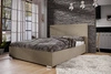 Čalouněná postel Burgos 140x200 tmavě béžová s čelem v moderním stylu ideální do ložnice