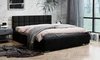 Čalouněná postel Nessa 180x200 černá Stylová postel s úložným prostorem na lůžkoviny Pohodlné čelo postele potěší svým elegantním designem