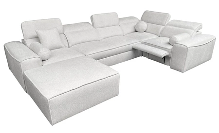 Rohová sedačka s funkcí spaní Viano IV Lux světle hnědá levé provedení rohová sedačka s výsuvnou podnožkou velká nádoba na lůžkoviny