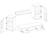 Nábytek Senja matný / bílý moderní design dekorativní rýhovaná čela s kovovými úchytkami