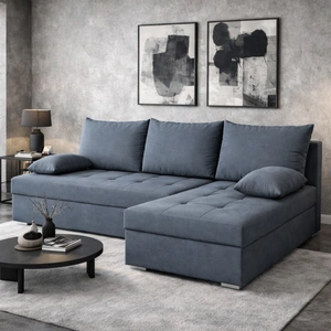 Rohová sedací souprava s funkcí spaní Fasti tmavě šedá univerzální rohová sedací souprava s kontejnerem na lůžkoviny záruka nejvyššího komfortu