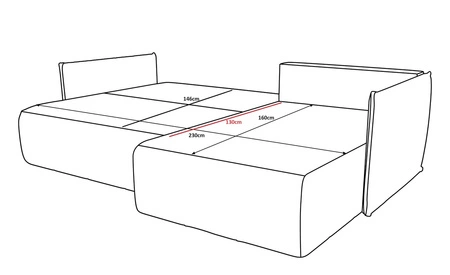 Rohová sedací souprava s funkcí spaní Oroso bordó pravá strana měkká sametová tkanina s hydrofobním potahem nádoba na lůžkoviny