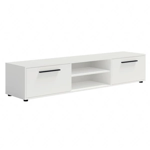 RTV skříňka Maxione 190 cm bílá prostorná TV skříňka v klasickém stylu jednoduchý design univerzální barvy