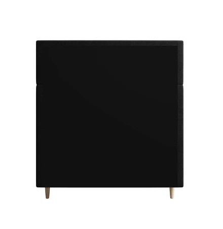 Kontinentální postel Bing 120x200 černá v moderním skandinávském stylu s čalouněným čelem postele s úložným boxem