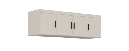 Nástavec na skříň Rene 176 cm béžová písková funkční skříň zvětšuje úložný prostor pro boty oblečení a doplňky