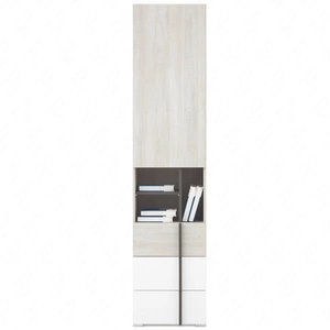 Knihovna Remona 45 cm dub wilton bílá / bílá ideální do pokoje pro mládež moderní design prostorná knihovna