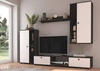 Nábytek Senja matný / bílý moderní design dekorativní rýhovaná čela s kovovými úchytkami
