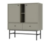 Komoda Kioto III 100 cm eukalyptus moderní design kovový rám černý originální design komody