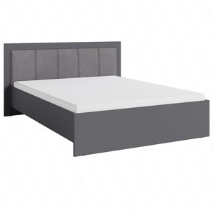 Postel Caspe 160x200 cm antracitová s kontejnerem ideální postel do ložnice s částečně čalouněným čelem