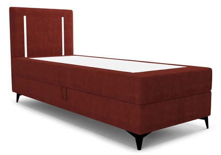 Kontinentální postel Norco 80x200 vínová Stylová postel s úložným boxem Osvětlení v čele postele dodává jedinečný nádech