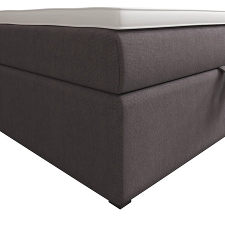 Kontinentální postel Flint 120x200 šedá v moderním skandinávském stylu s čalouněným čelem postele s úložným boxem