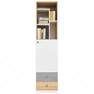 Policový regál Pixel 45 cm dub biscuit / bílá / šedá ideální do pokoje pro mládež funkční nábytek moderní design