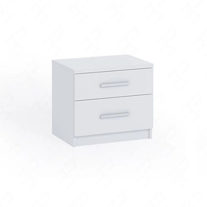 Noční stolek se zásuvkami Rico bílý je funkční kus nábytku v nadčasovém designu ideální stolek do ložnice