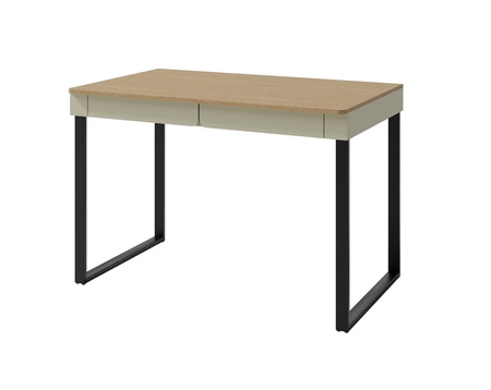 Psací stůl se zásuvkami Paguro 125 cm eukalyptus / baltický dub dune stylový a funkční do pokoje pro mládež nebo kanceláře