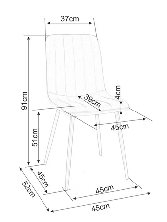 Čalouněná židle Alan Velvet olivová moderní a funkční jídelní židle s kovovými nohami