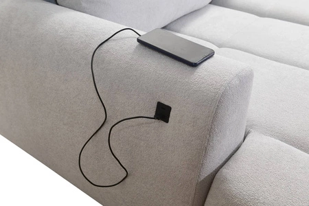 Rohová sedací souprava s funkcí spaní Gentle zelená levá strana Stylová designová rohová sedací souprava vyznačující se zaoblenými tvary