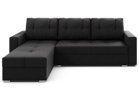 Rohová sedací souprava s funkcí spaní Aldo černá levá strana zaručuje nejvyšší pohodlí a funkčnost