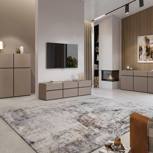 Nábytek do obývacího pokoje Cross tmavě béžový Jednoduchá forma nábytku v moderním provedení potěší milovníky minimalistických interiérů