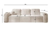 Pohovka s funkcí spaní Arbon béžová pohodlná a stylová pohovka do obývacího pokoje měkká plyšová látka dodává jedinečný charakter