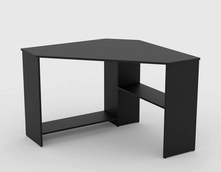 Rohový psací stůl Rino 80x80 cm černý stylový a funkční do pracovny nebo pokoje pro mládež
